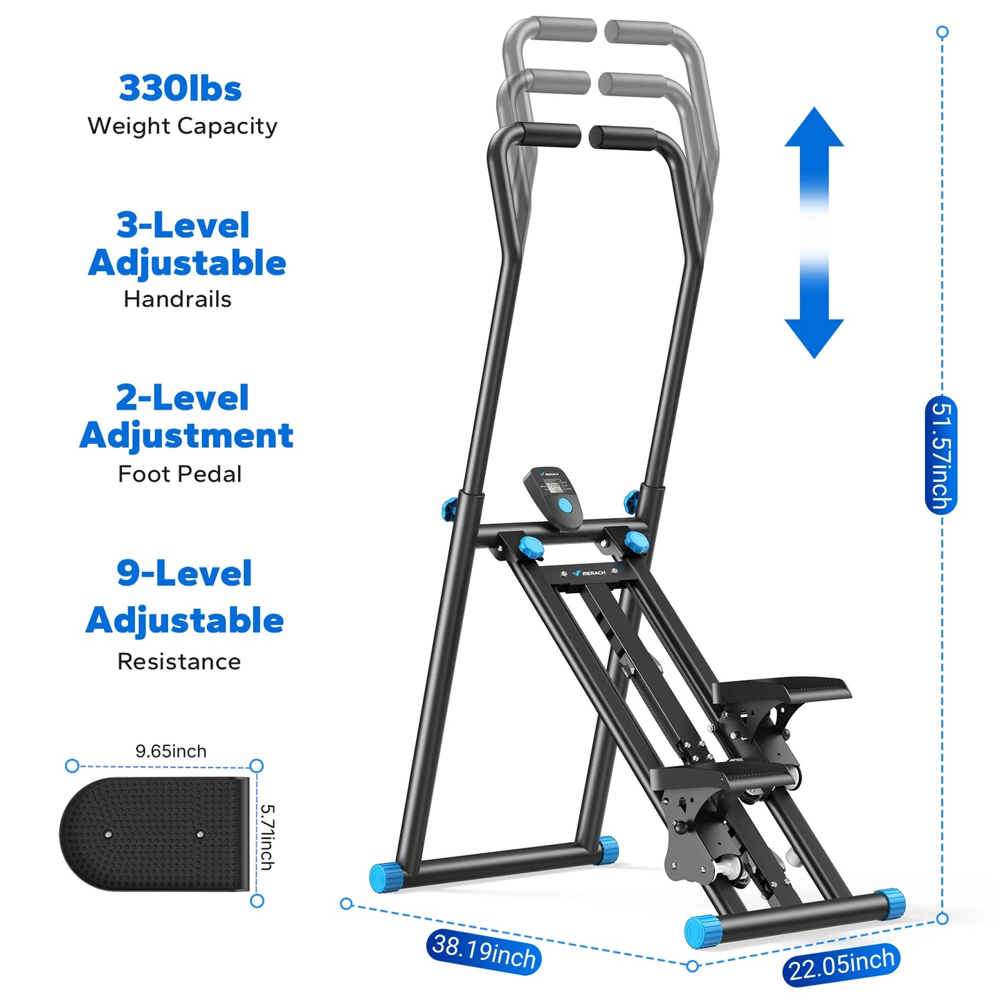 MERACH Foldable Stair Stepper Cardio Machine For Home Gym