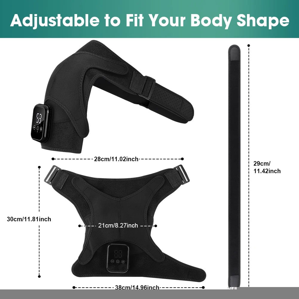 Hailicare Electric Heating Shoulder Brace With Vibration Massage