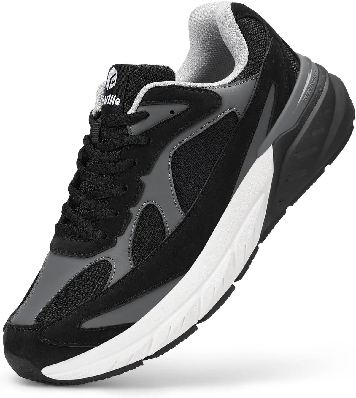 FitVille Wide Walking Shoes For Men Arch Support Wide Width Lightweight Non‑Slip Comfort Cushion Sneakers For Swollen Feet Neuropathy Plantar Fasciitis