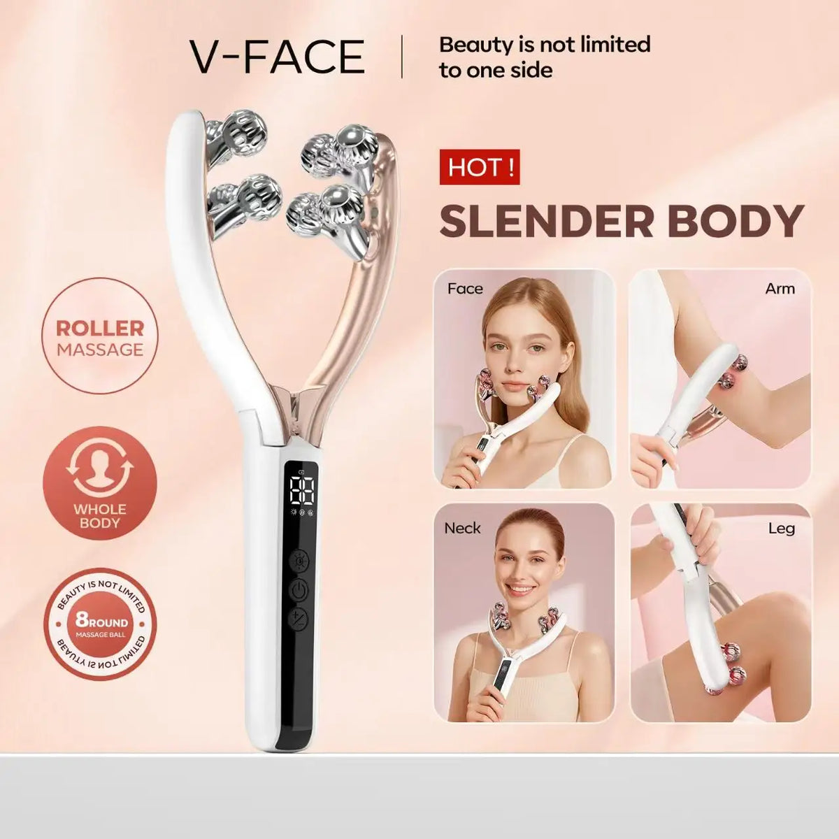 Rechargeable Facial Massager And Neck Lymphatic Roller