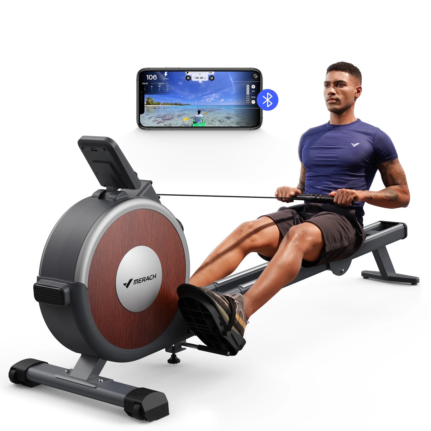 Merach Magnetic Rowing Machine With 16 Resistance Levels