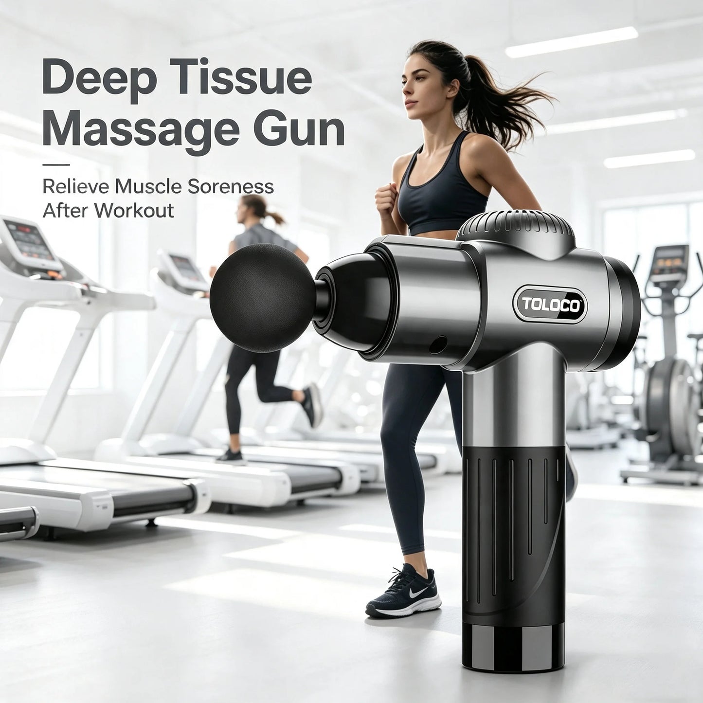 Portable Mini Deep Tissue Massage Gun With Attachments
