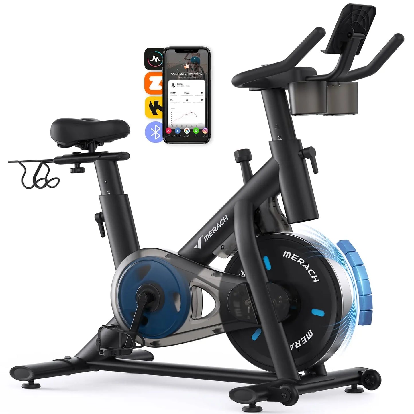 MERACH Magnetic Resistance Indoor Bike With Exclusive App