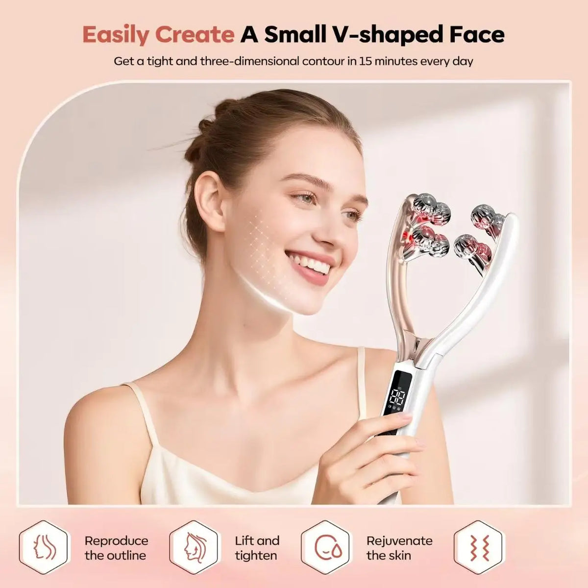 Rechargeable Facial Massager And Neck Lymphatic Roller