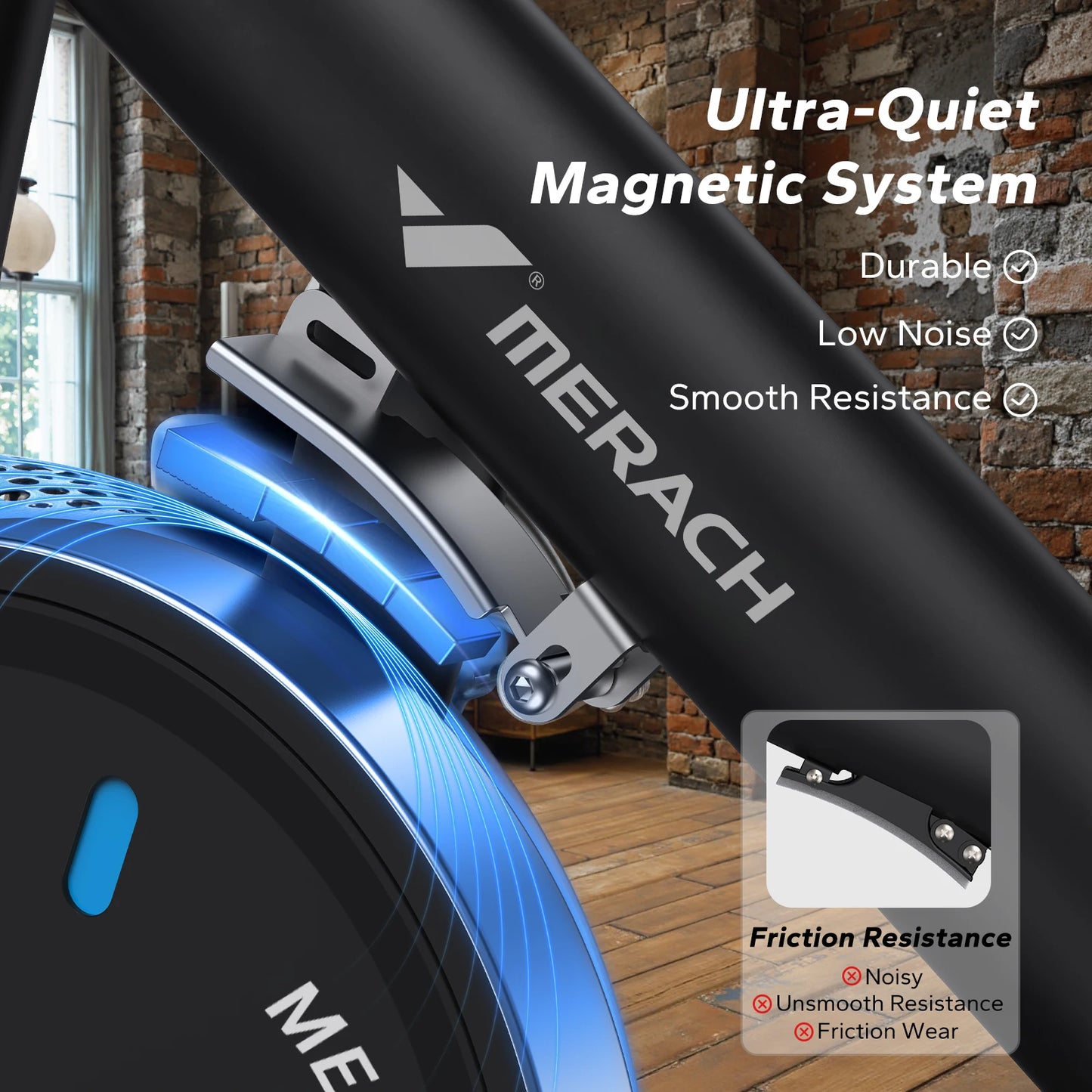 MERACH Magnetic Resistance Indoor Bike With Exclusive App