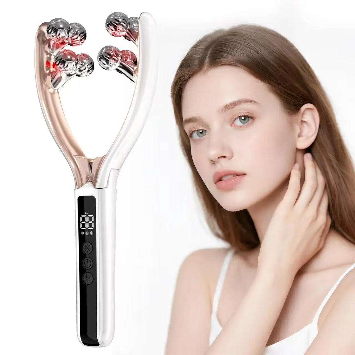 Rechargeable Facial Massager And Neck Lymphatic Roller
