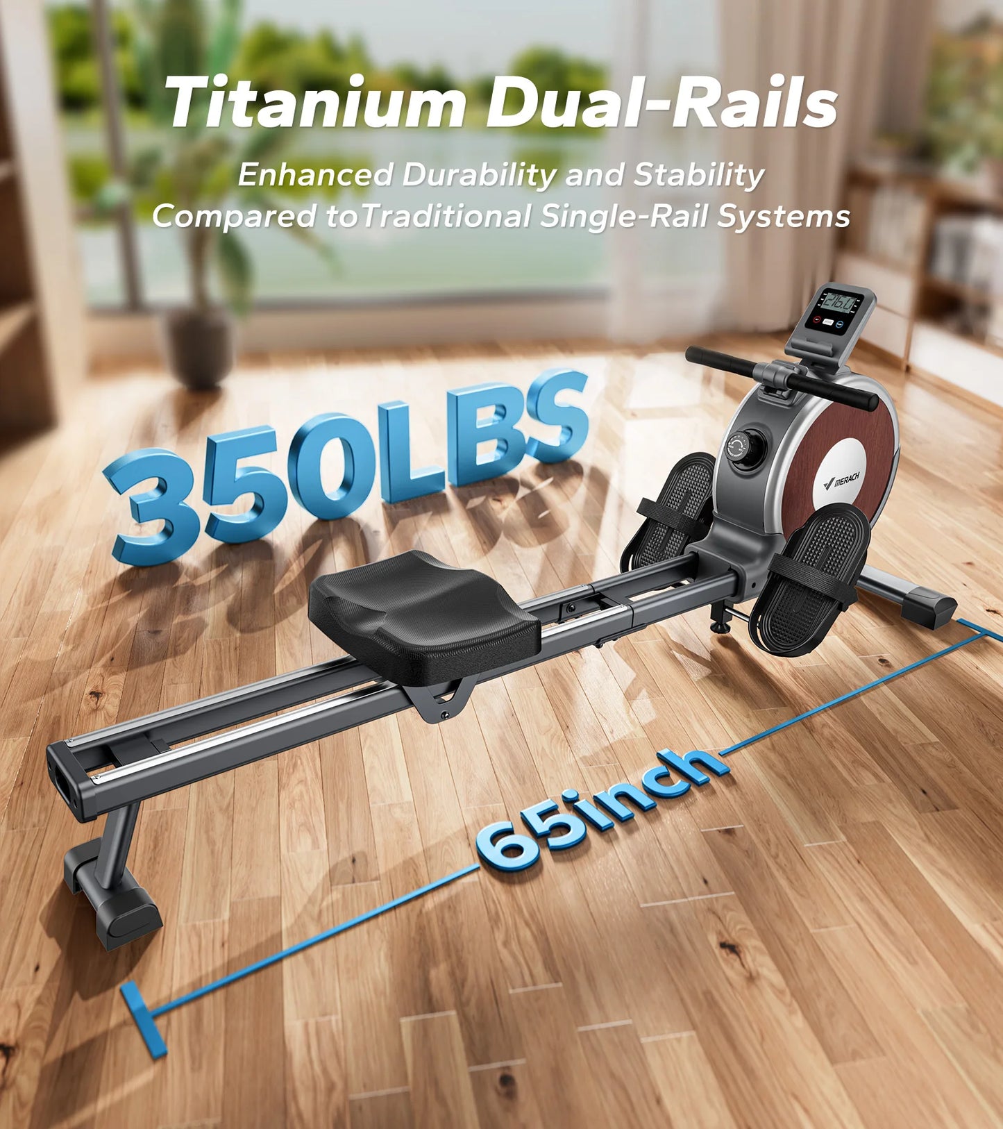 Merach Magnetic Rowing Machine With 16 Resistance Levels