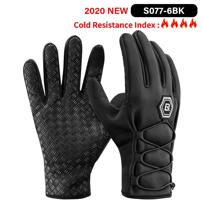 ROCKBROS Thermal Cycling Gloves Windproof Shockproof Touch Screen Full Finger