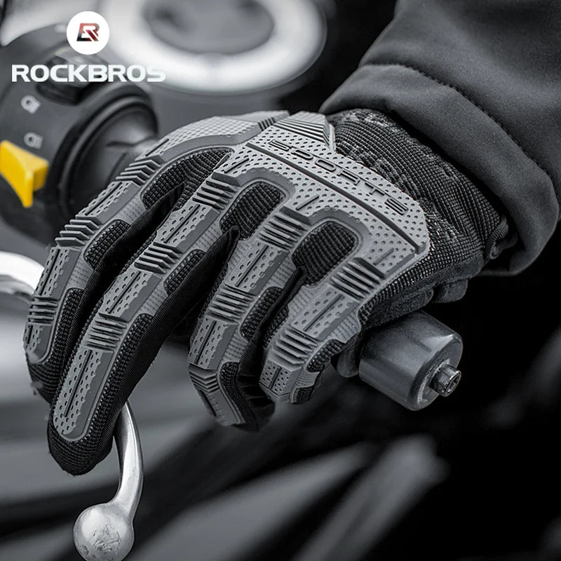 ROCKBROS Thermal Winter Cycling Gloves Windproof Touch Screen Full Finger