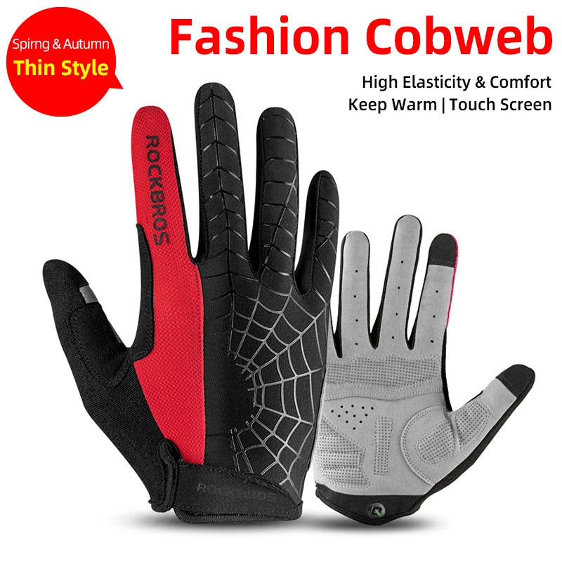 ROCKBROS Thermal Cycling Gloves Windproof Shockproof Touch Screen Full Finger