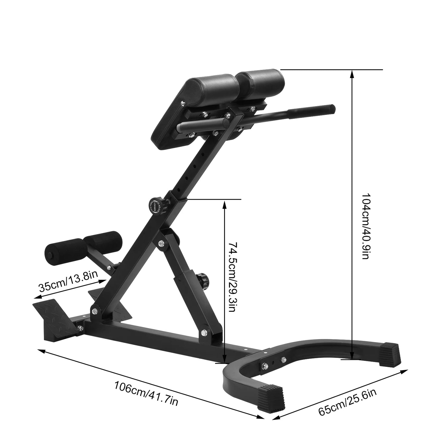 Folding Roman Chair Hyperextension Bench Core Strength Training
