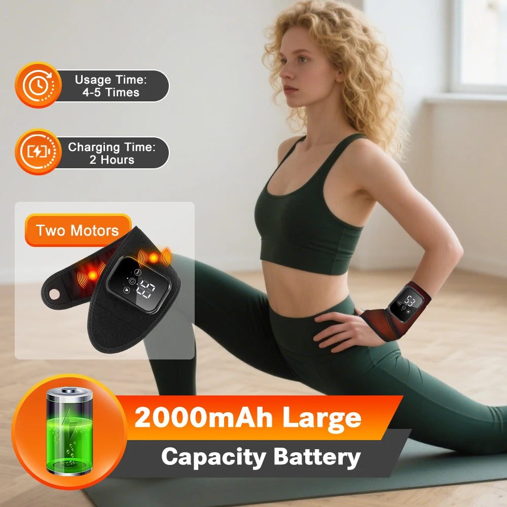 Agdoad Electric Heating Wrist Massager With Vibration For Carpal Tunnel Relief