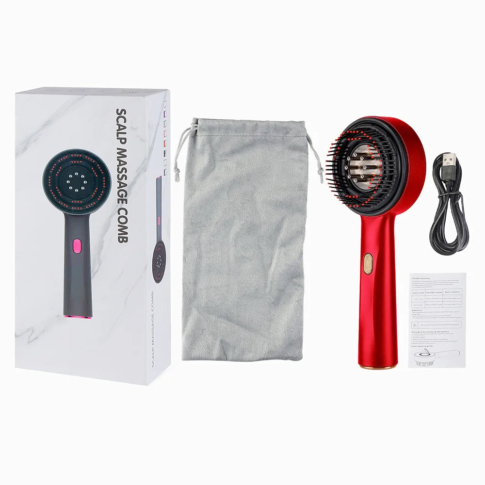 Foreverlily Electric Vibration Scalp Massage Comb With Light Therapy - Alice's Wellness Hub