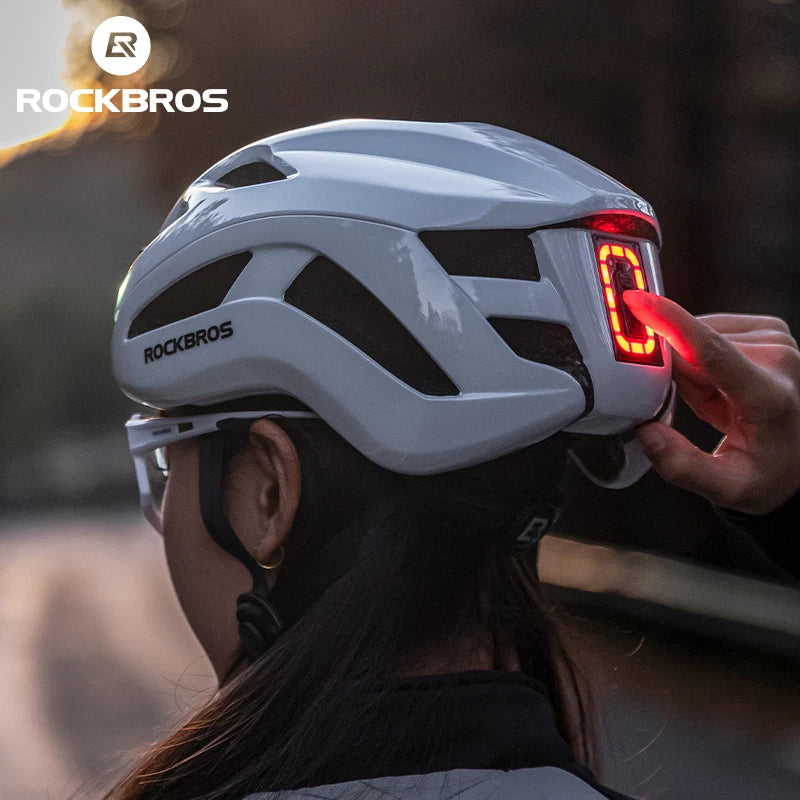 ROCKBROS Cycling Helmet Front Light Type-C Charging LED Safety