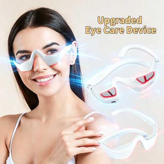 Red Light Eye Massager EMS Eye Care Device Eye Bags Dark Circles Fine Lines Relief Wireless Eye Beauty Machine for Home Travel