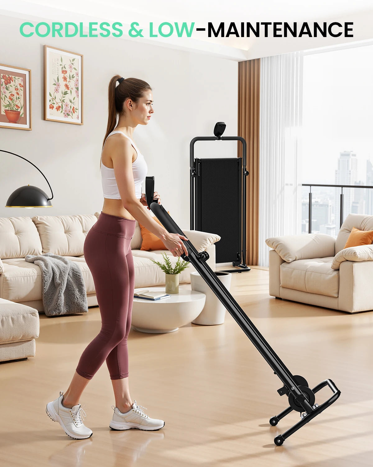 AKLUER Non-Electric Treadmill With Dual Flywheel And LCD Monitor - Alice's Wellness Hub
