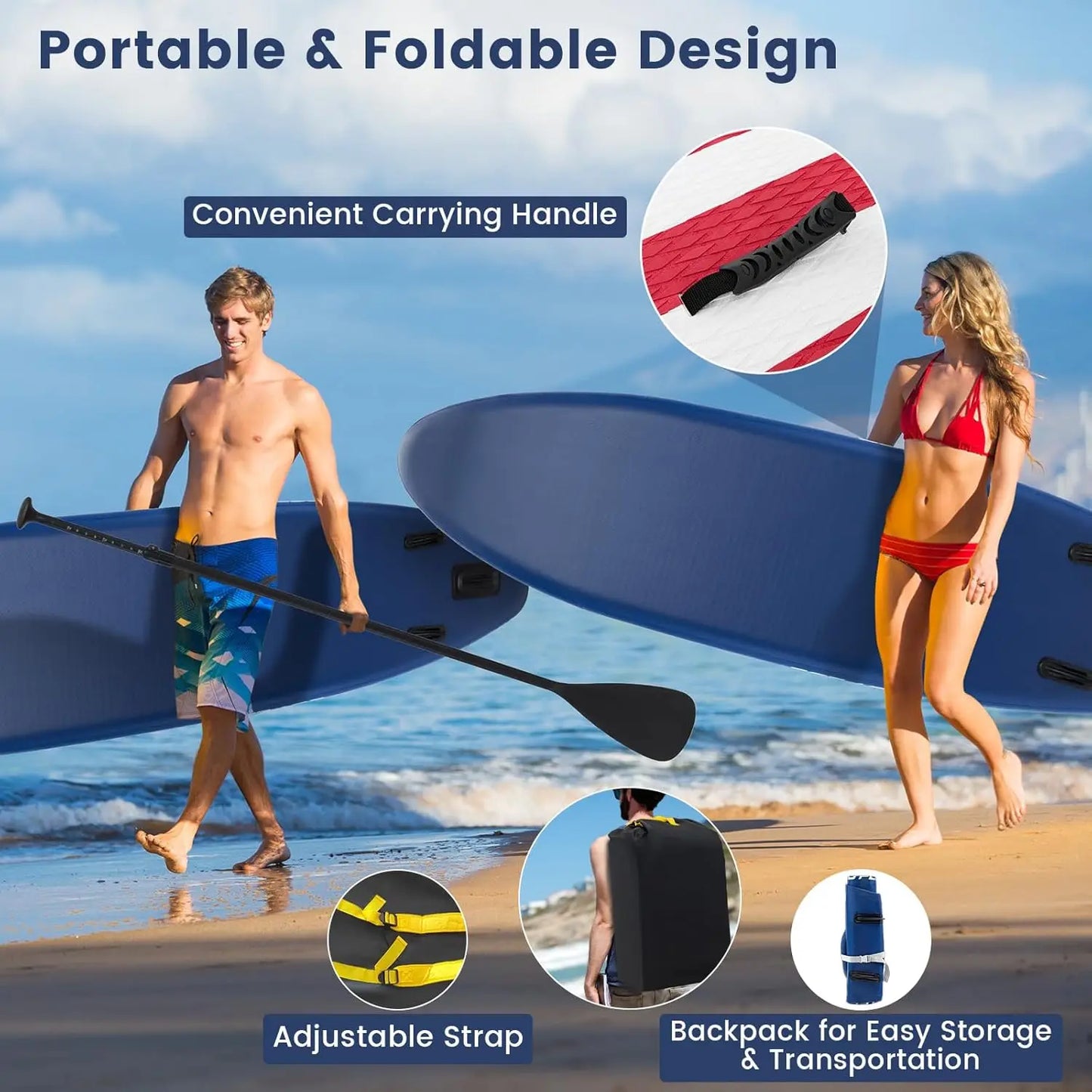 YTYIN Inflatable Stand Up Paddle Board With Premium Accessories