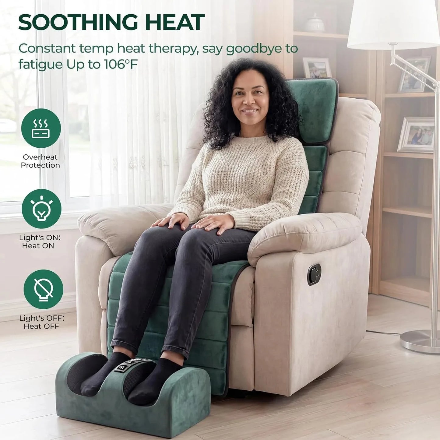 HOMEMASSA Deep Tissue Full Body Massage Mat With 10 Motors