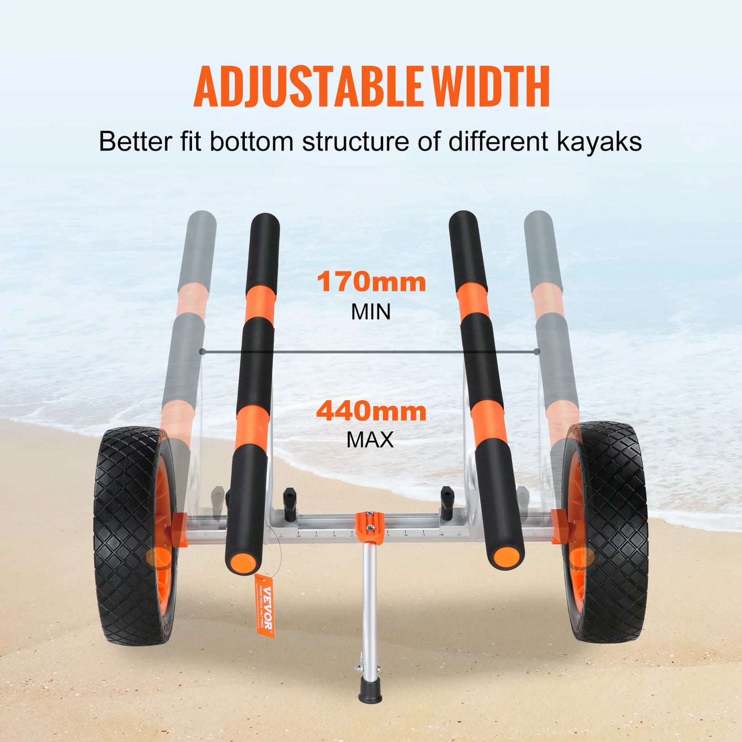 SucceBuy Kayak Cart 450lbs Capacity Aluminum Frame With Durable Wheels