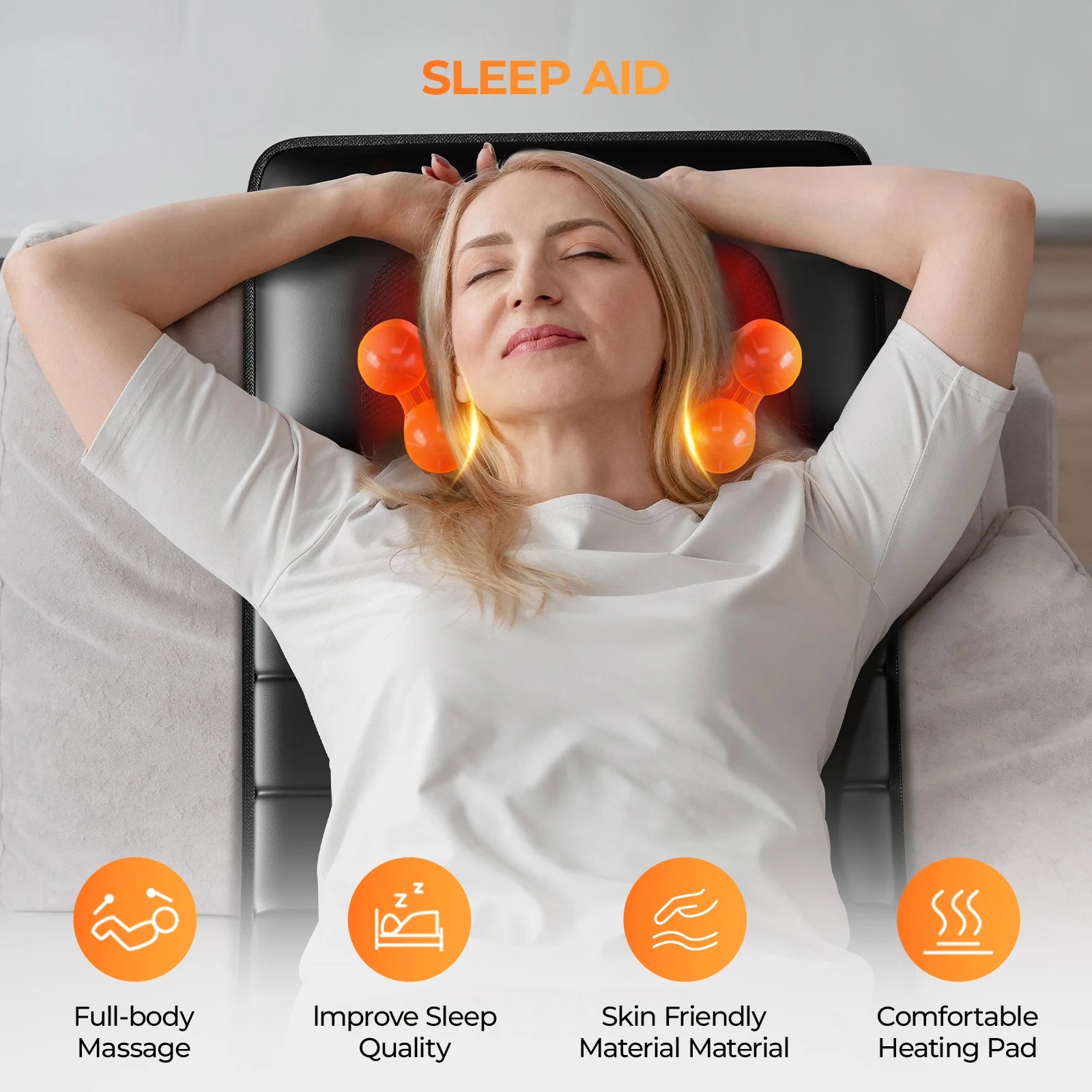 HOMEMASSA Shiatsu Full Body Massage Mat With Heat 10 Motors - Alice's Wellness Hub