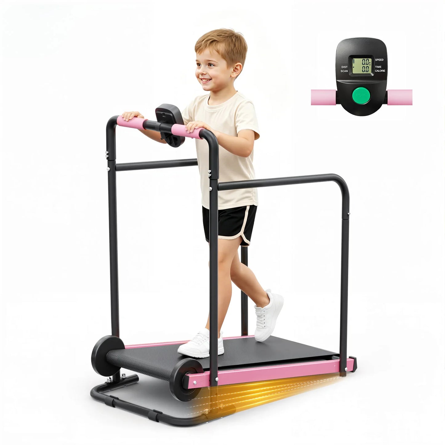AKLUER Kids Walking Pad Treadmill Self Propelled Indoor Exercise