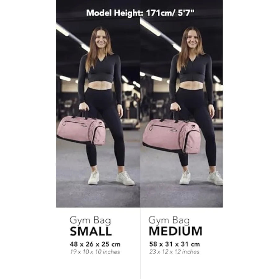 Unisex Gym Bag With Shoe And Wet Compartment