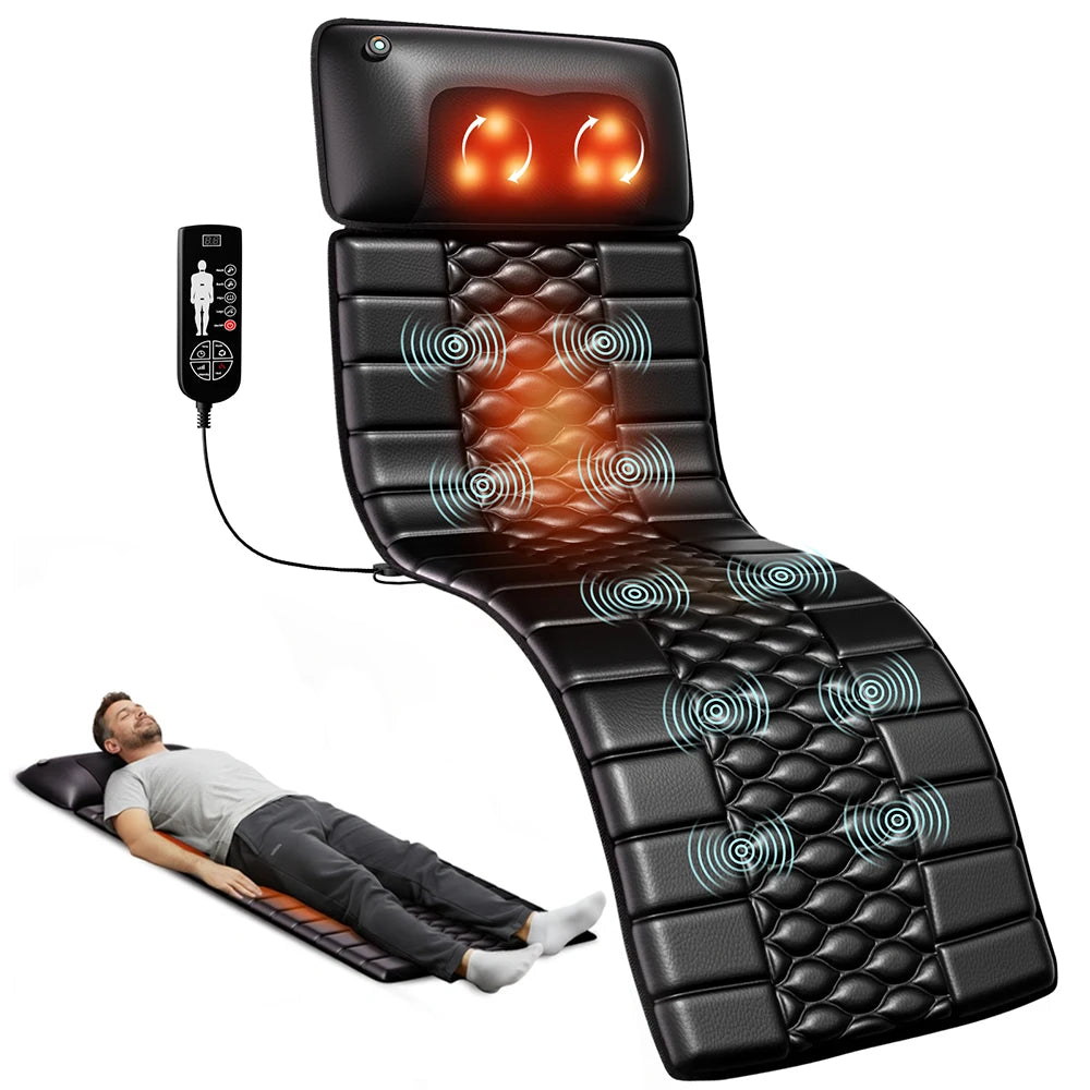 HOMEMASSA Shiatsu Full Body Massage Mat With Heat 10 Motors - Alice's Wellness Hub