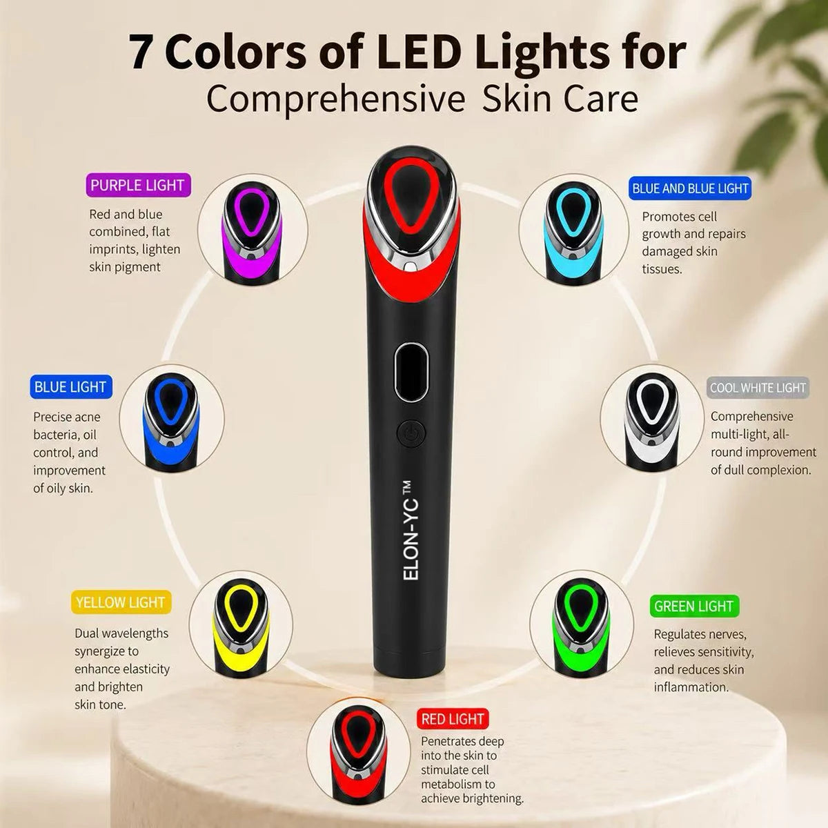 Microcurrent Ems Facial Massager Device For Home Skin Care