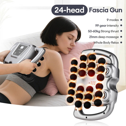 Foreverlily 24 Head Fascia Gun With Nine Modes Massager - Alice's Wellness Hub
