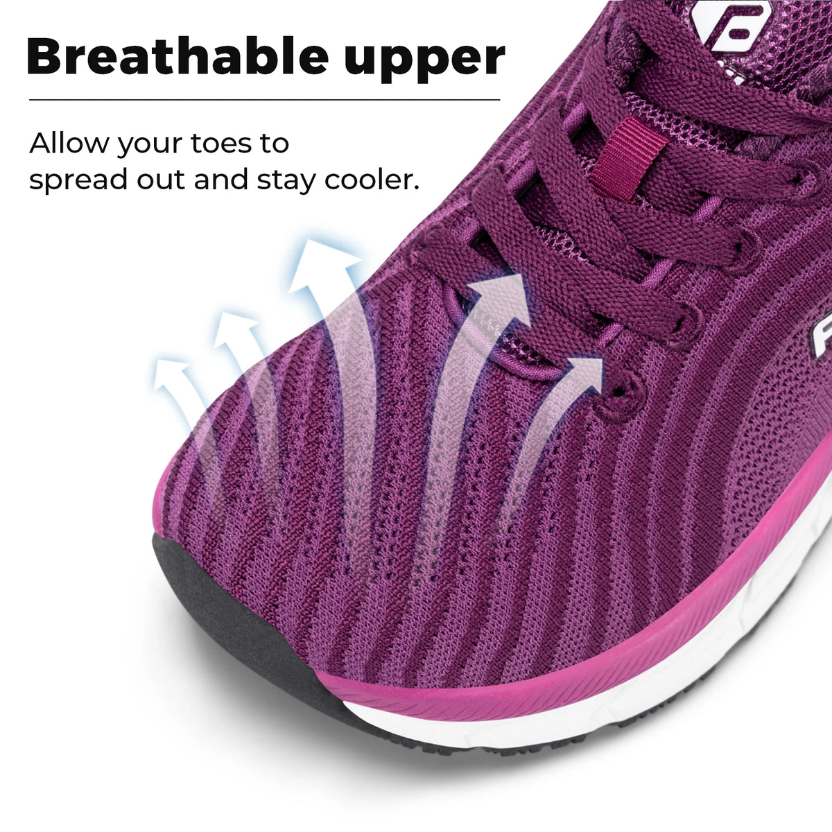 Fittington Wide Toe Women's Sport Shoes Comfortable Casual Sneakers Non Slip Lightweight Walking Jogging Shoes with Arch Support