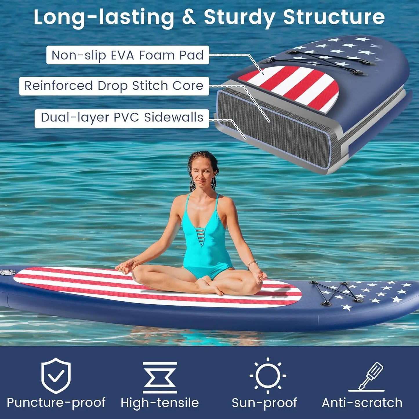 YTYIN Inflatable Stand Up Paddle Board With Premium Accessories