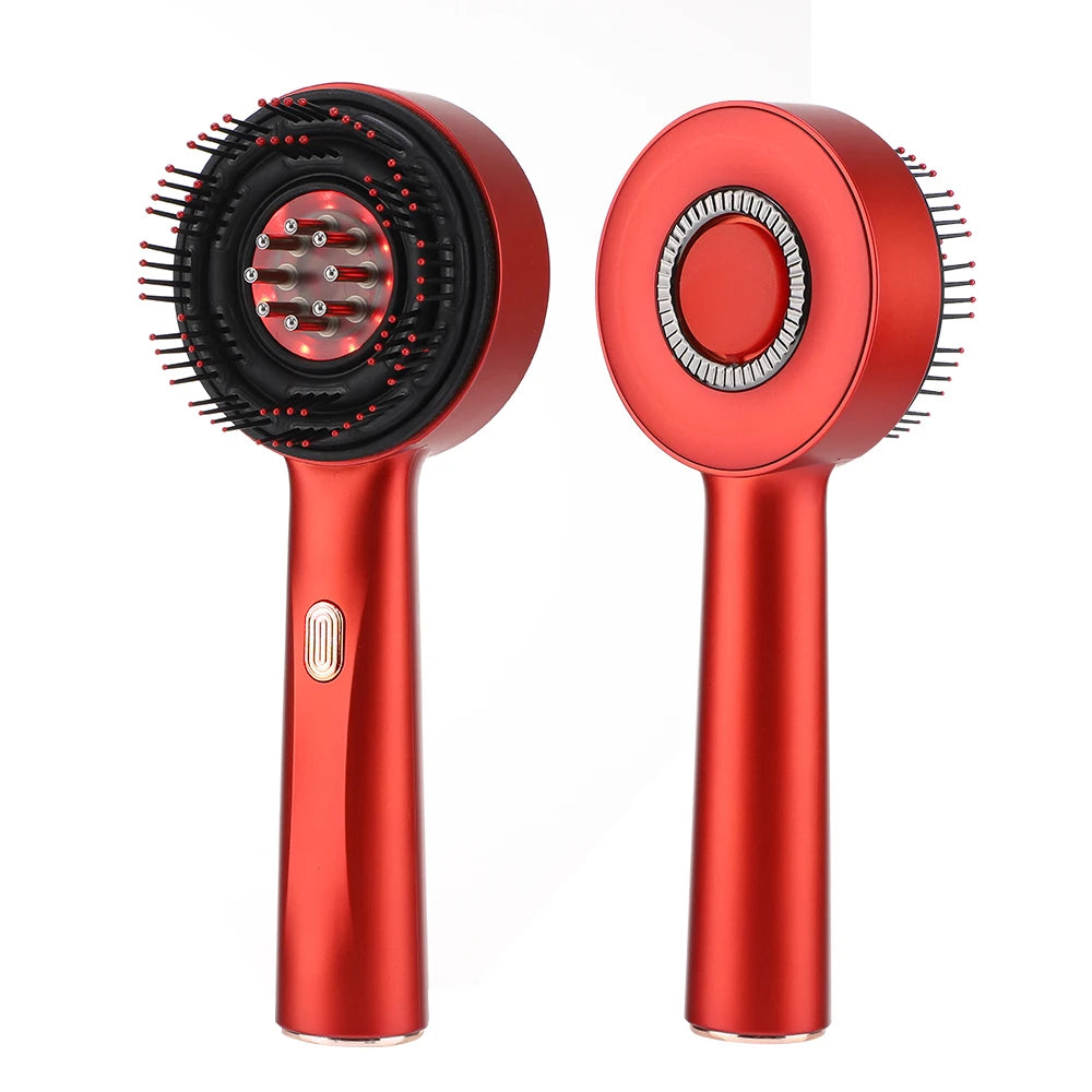 PastSky Electric Vibration Massage Comb With Red Light Hair Growth