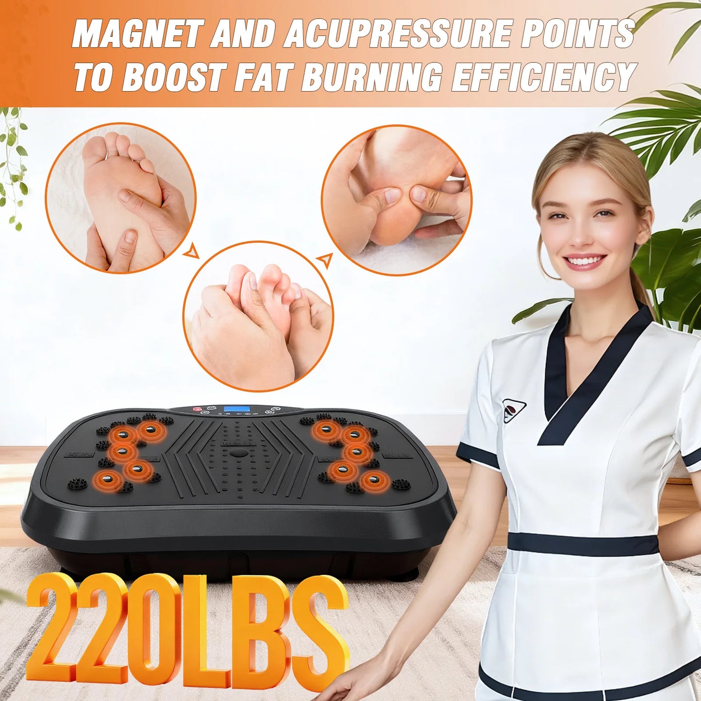 Portable Vibration Plate Exercise Machine Full Body Workout With Bluetooth Bands - Alice's Wellness Hub