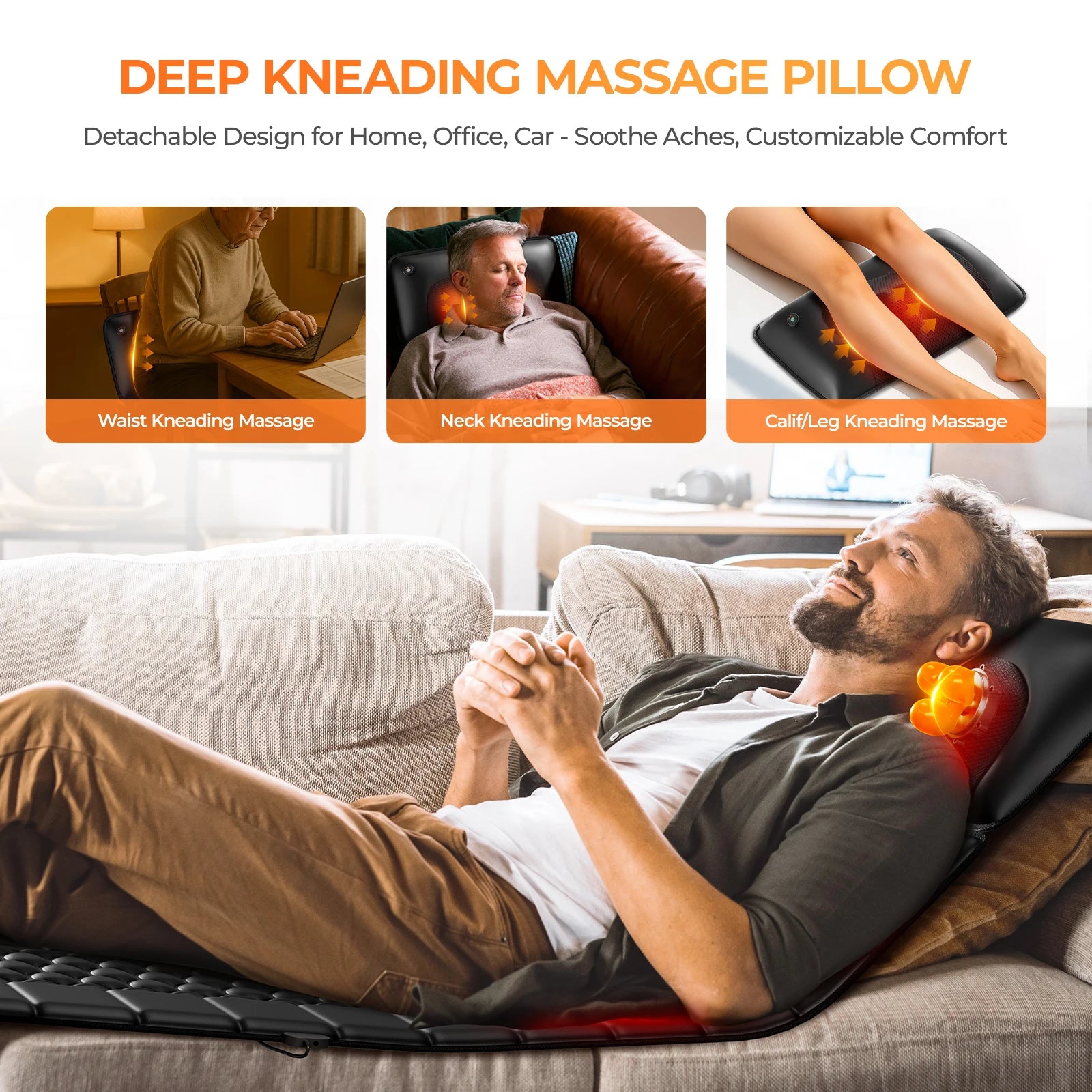 HOMEMASSA Shiatsu Full Body Massage Mat With Heat 10 Motors - Alice's Wellness Hub