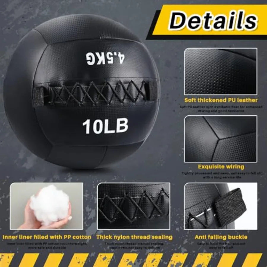 Soft Wall Medicine Ball For Exercise Fitness Non Slip Grip