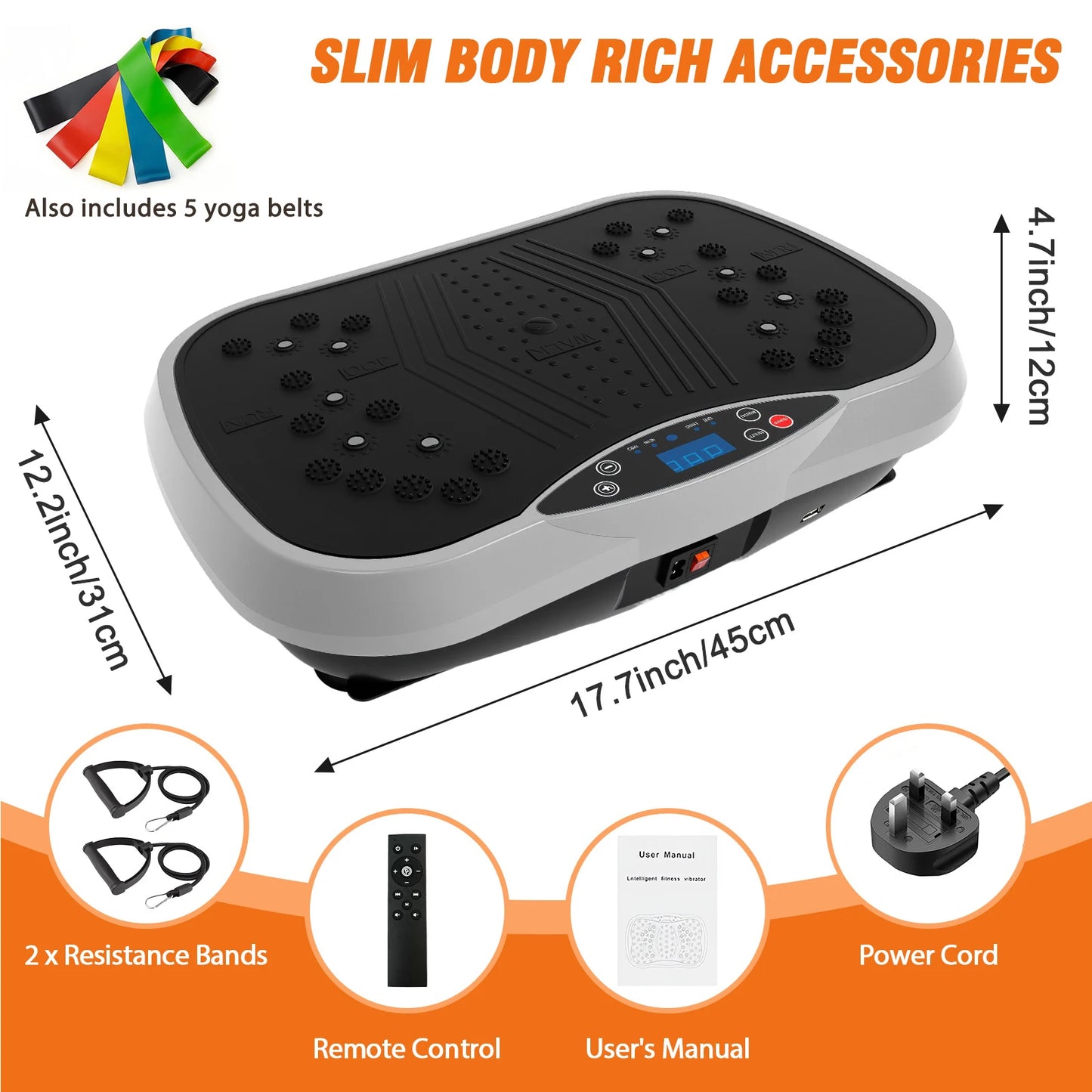 Portable Vibration Plate Exercise Machine Full Body Workout With Bluetooth Bands - Alice's Wellness Hub