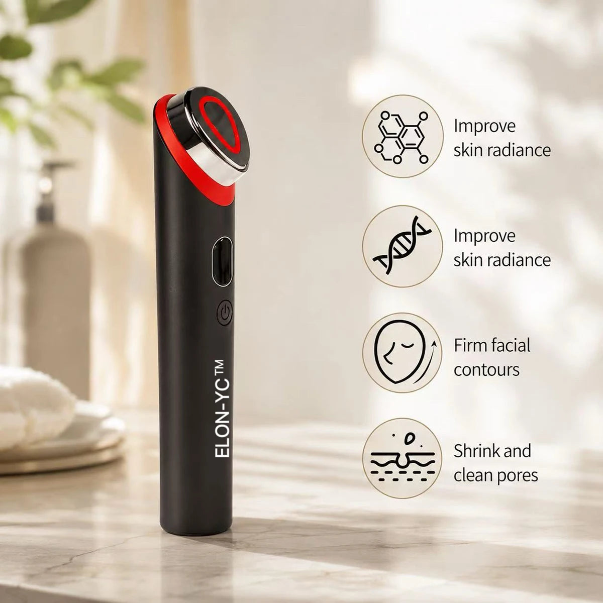 Microcurrent Ems Facial Massager Device For Home Skin Care