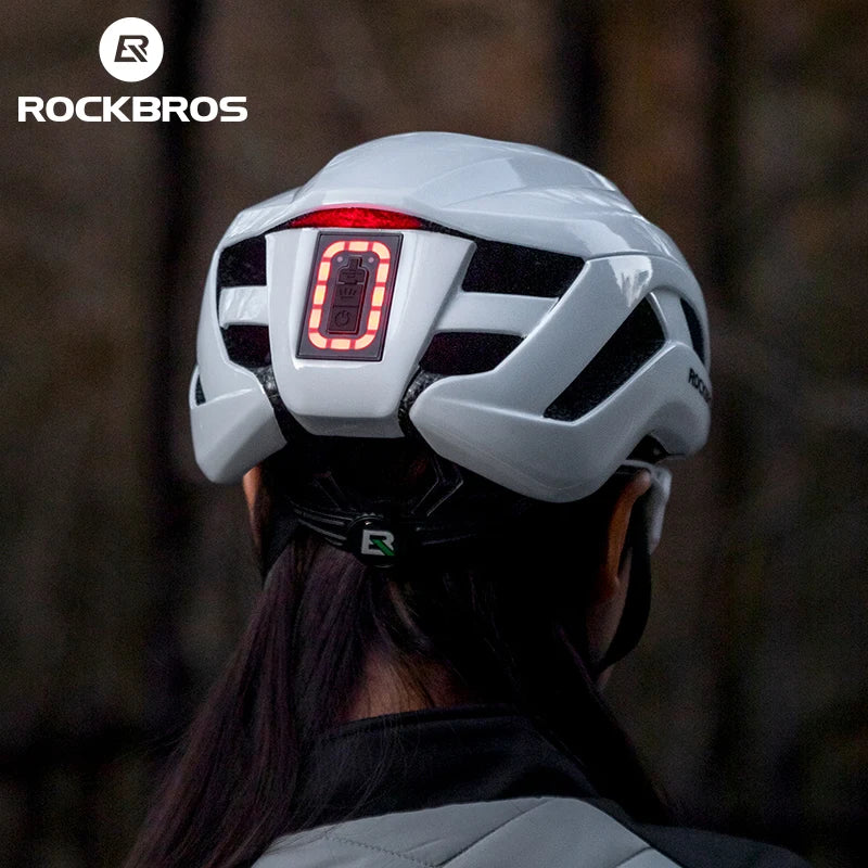 ROCKBROS Cycling Helmet Front Light Type-C Charging LED Safety