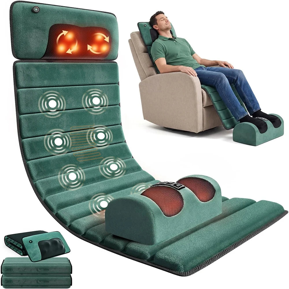 HOMEMASSA Deep Tissue Full Body Massage Mat With 10 Motors
