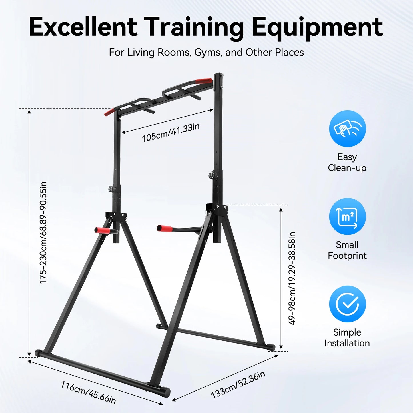 Foldable Adjustable Pull Up Bar For Home Gym 200kg Capacity - Alice's Wellness Hub