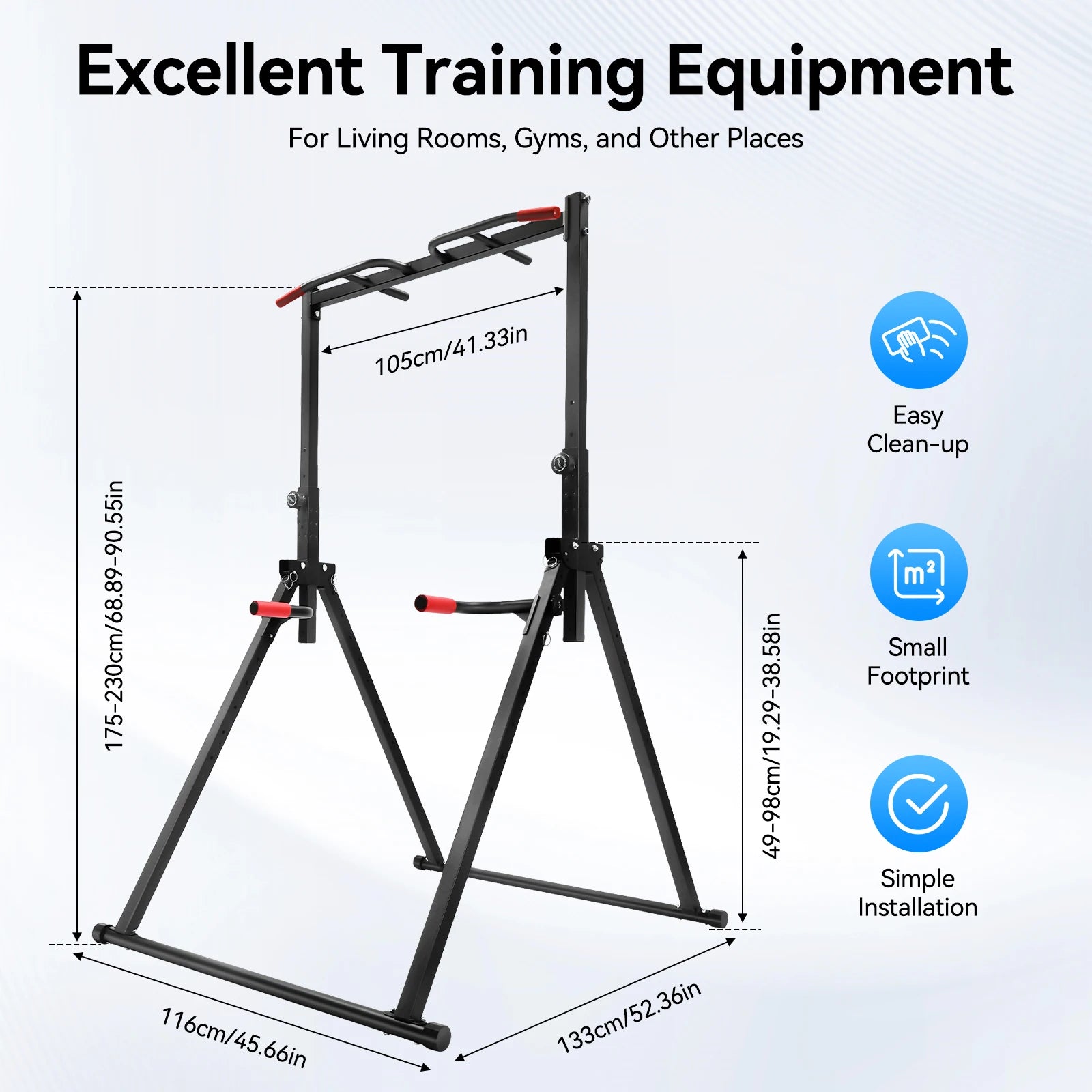 Foldable Adjustable Pull Up Bar For Home Gym 200kg Capacity - Alice's Wellness Hub