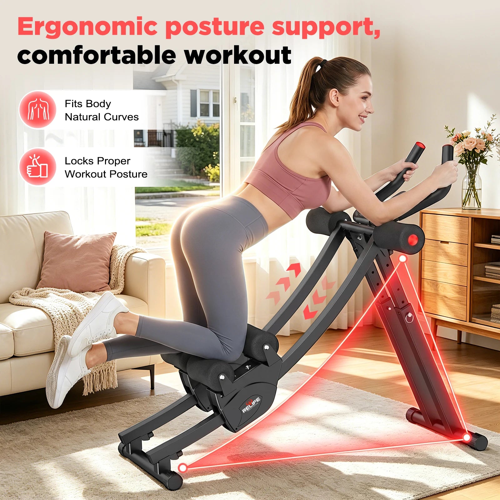 Relife Sports Dual Split Track Ab Machine For Home Fitness - Alice's Wellness Hub
