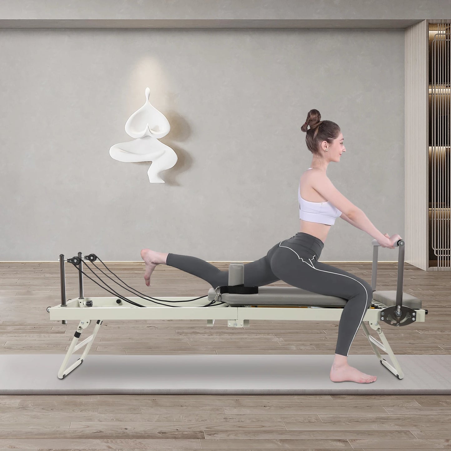 Foldable Pilates Reformer Machine For Multifunctional Yoga And Fitness Equipment - Alice's Wellness Hub
