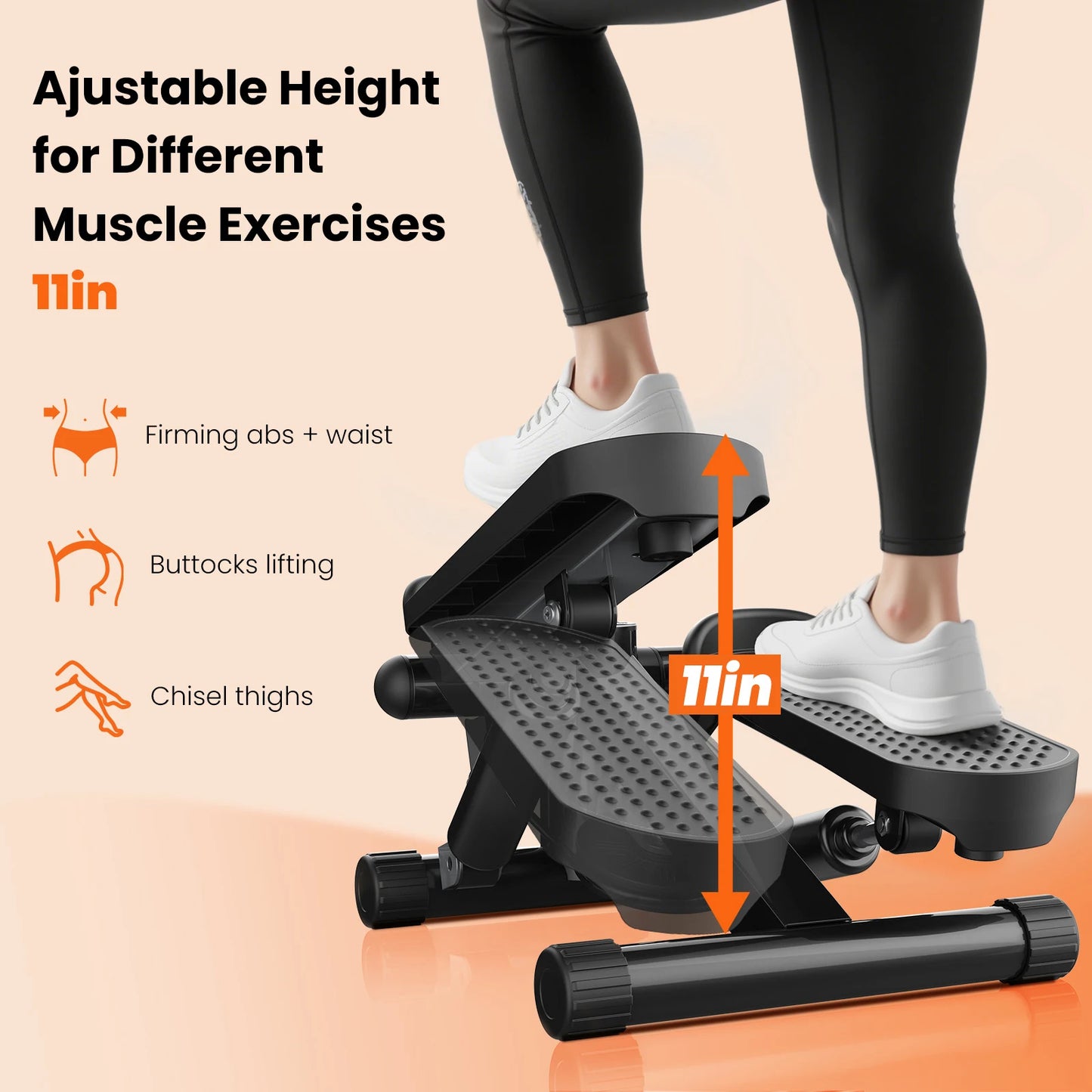 Mini Stepper With Resistance Bands 300 Lbs Capacity - Alice's Wellness Hub