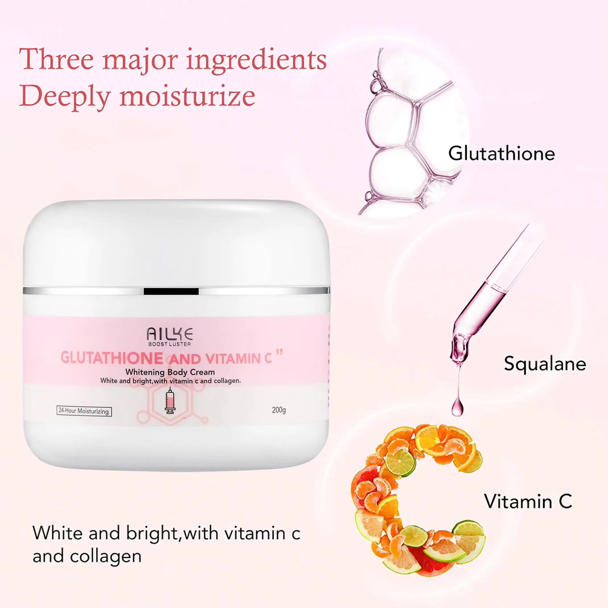 Ailke Glutathione Vitamin C Whitening And Moisturizing Body Cream