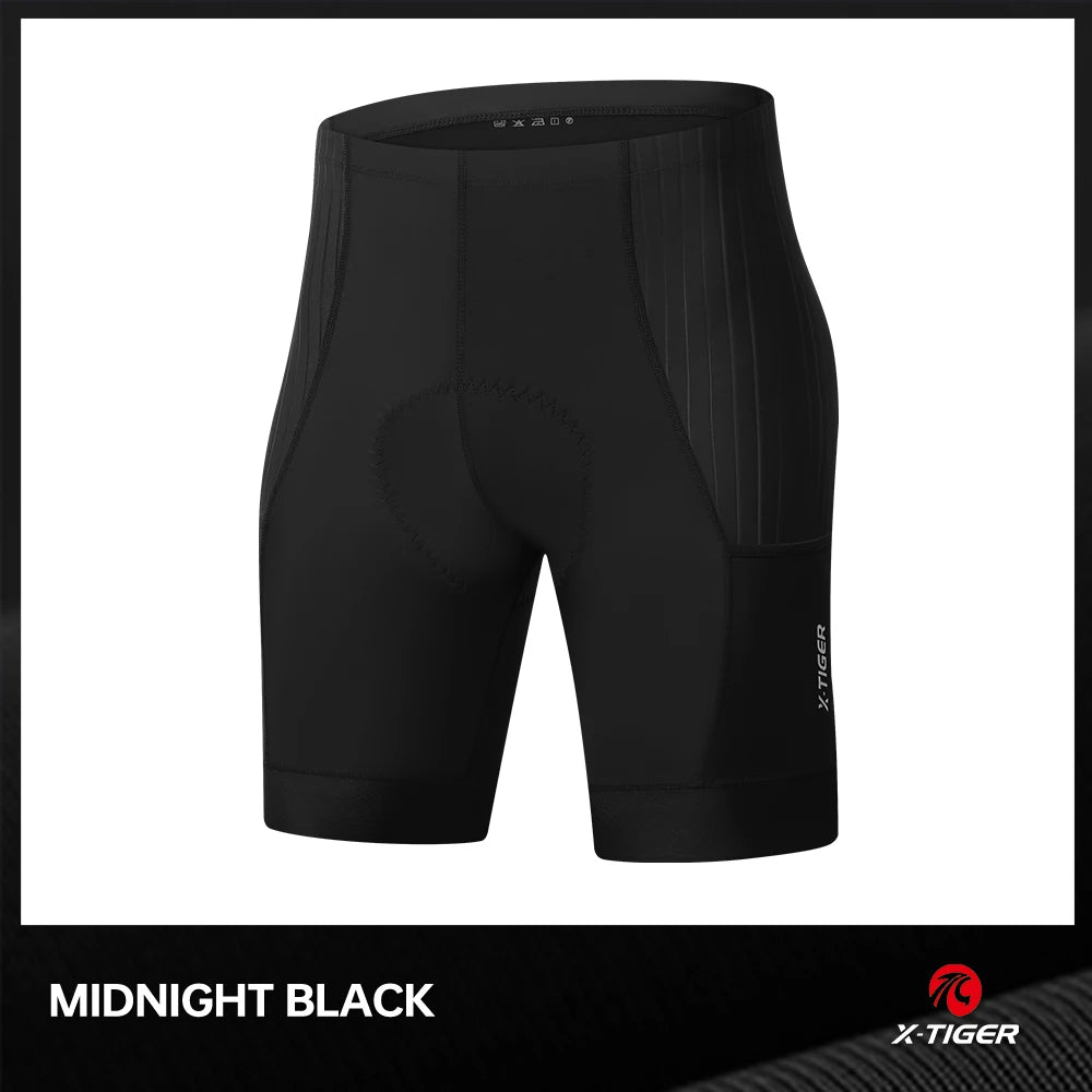 Xtiger Men Long Distance Cycling Shorts Quick Dry Shock Pad