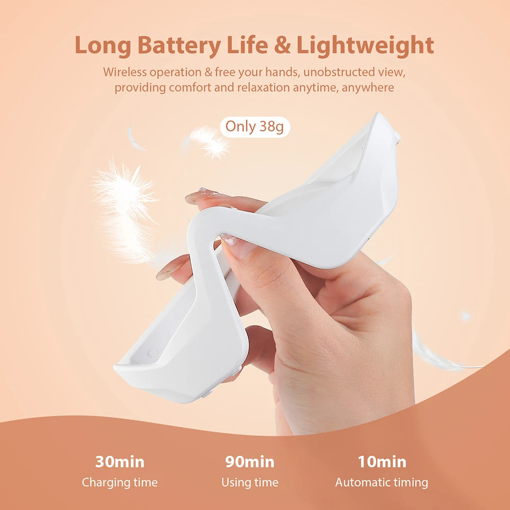 Red Light Eye Massager EMS Eye Care Device Eye Bags Dark Circles Fine Lines Relief Wireless Eye Beauty Machine for Home Travel