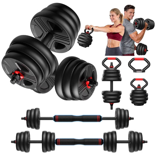 FED Fitness 5 In 1 Adjustable Dumbbell Set Barbell Stand - Alice's Wellness Hub