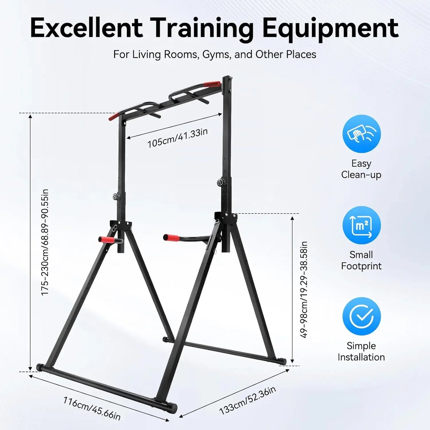 Power Tower Pull Up Bar Dip Station Adjustable Free Standing - Alice's Wellness Hub