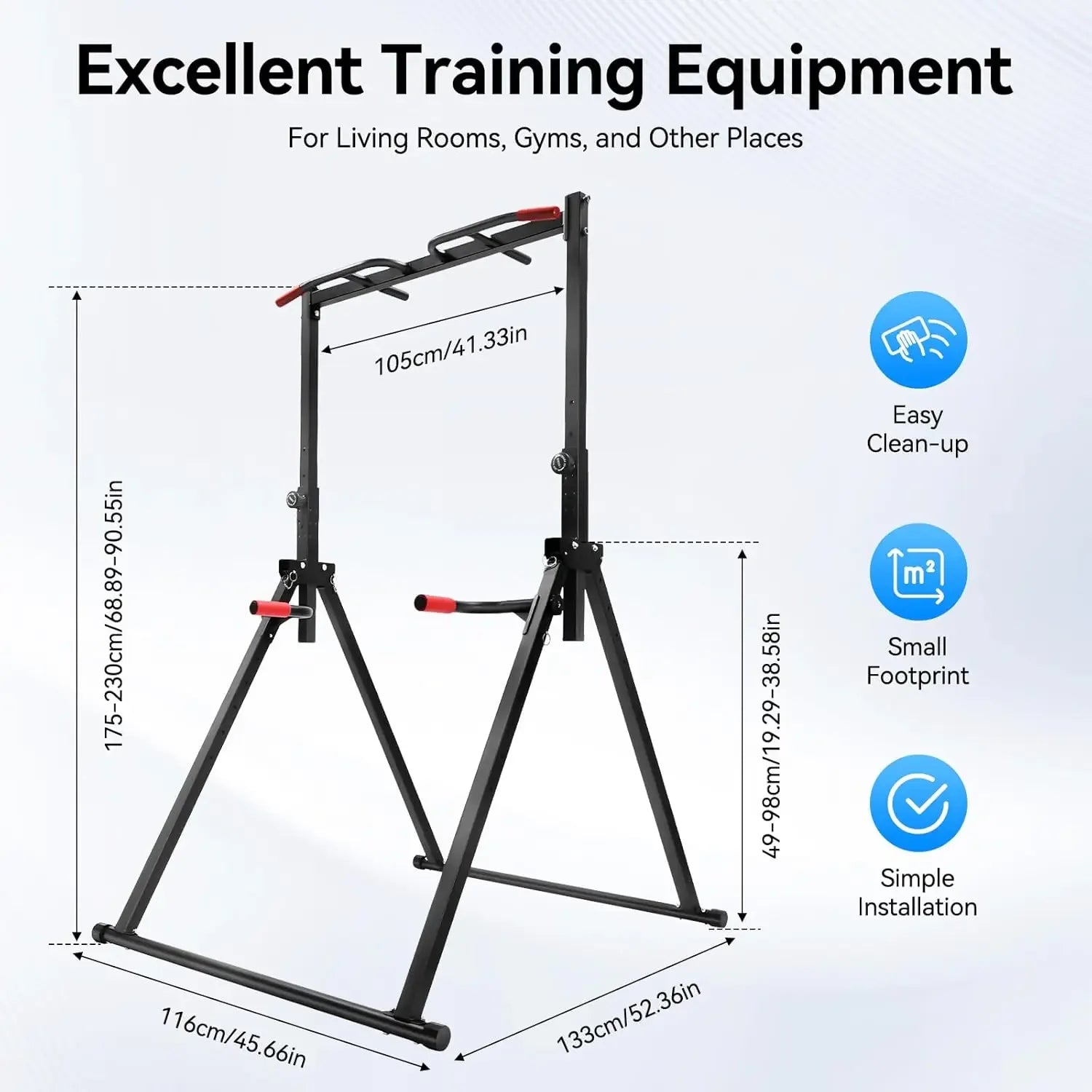 Power Tower Pull Up Bar Dip Station Adjustable Free Standing - Alice's Wellness Hub
